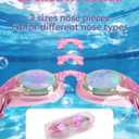 Aegend 2 Pack Kids Goggles, Swimming Goggles for Kids Age 4-16 Boys and Girls Youth, Anti-Fog Waterproof Anti-UV Pool Goggles (Pink)