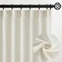 96 Inches Long Pinch Pleated Semi Sheer Curtains,Natural Linen Blended Light Filtering Window Curtains 96 Length 2 Panels for Living Room Bedroom Pinch Pleat Drapes with Hooks 2 Panels 40" Wx96 L, Natural