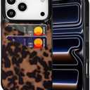 BayPastel X for iPhone 17 Pro Wallet Case Card Holder Slot Slim Cute Design Soft Leather Protective Phone Case with 2 Credit Card Pockets Cover 6.3 inch for Women Men,Turtle Shell