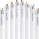 8 Pack 21 Inch F13T5/WW Fluorescent Light Bulb, 3000K Warm White, T5 13 Watts Fluorescent Replacement Bulb for Counter and Cabinet Fixture, G5 Base