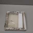 5x5 Shadow Box Frame with Linen Back - Sturdy Rustic Memory Display Case of Flower, Pictures, Medals and More, Distressed White