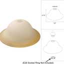 Giluta Floor Lamp Glass Shade Replacement Globe -Fitting Opening 1.625" Elegant Style Light Fixture Shade, Height: 4.75 inch, Width: 12 inch. Lipless