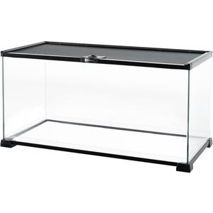 REPTI ZOO Full Glass 15 Gallon Reptile Tank, Medium Reptile Terrarium 24" X 12" X 12" for Gecko Hermit Crab Hognose Snake etc, Top Screen Ventilation & Feeding
