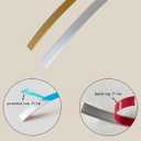 3 x Flexible Molding Trim Wall Trim|Peel and Stick Trim|Ceiling/Wall/Mirror/Door/Wardrobe/Cabinet Edge Moulding,16.4 ft x 0.4 in [Silver] [1]