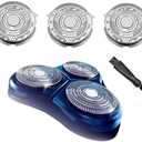 HQ9 Replacement Heads Blades Compatible with Philips Razor Electric Shaver Speed XL Series 8150XL 8160XL 8170XL HQ9070 HQ9080 8240XL 8140XL, Upgraded Shaving Heads 3Pack with Brush