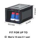 MMBABY 12 Pack Acrylic Black Shoe Boxes– Ultra Plastic Stackable Sneaker Storage For Sneakerhead. Professional Grade Shoe Display Case with Clear Magnetic Door.Fits US Size 15
