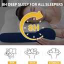 Cervical Neck Pillow, 2025 Upgraded Cervical Neck Pillow, Sleep Enhancing Cervicals Support Comfort Goose Down Pillow, 60 * 40cm Ergonomic Sleep Enhancing Cervicals Support Pillow (Blue)