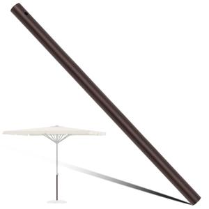 Otoolling 1 Pack 1.5'' Dia Umbrella Replacement Lower Pole, Heavy Steel Patio Umbrella Bottom Pole Replacement, 1.7 mm Thickness, No Bullet Buckle Outdoor(Brown,46'')