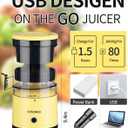 Citrus Juicer Machines Rechargeable - Portable Juicer with USB and Cleaning Brush for Orange, Lemon, Grapefruit