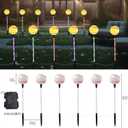 Battery Powered Garden Sports Ball Theme Party Stake Lights Baseball LED Landscape Path Lights Indoor/Outdoor Christmas Festival Home Patio Decoration Lamps