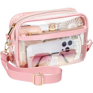 PACKISM Clear Bag for Stadium Events - Clear Purses for Women Stadium Crossbody Concert Bag for Game Day, Sports, Festival