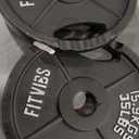 Signature Fitness Cast Iron Plate Weight Plate for Strength Training and Weightlifting, Olympic or Standard (2-Inch Center (Olympic)) 35lbs 2pc