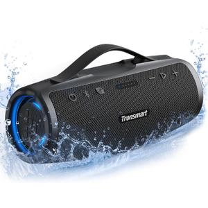 Tronsmart Mirtune S100 Portable Bluetooth Speaker, 50W Punchy Bass &Clear Treble, Retractable Handle, 20H Playtime, IPX7 Waterproof, Customize EQ for Outdoor, Camping,Beach(Black)