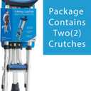 Carex Folding Aluminum Under Arm Crutches for Adults 4'11" to 6'1", 2 Lightweight Crutches Included, Universal for Walking, Walking Aid for Kids, Adults & Seniors, Includes Padded Underarm Cushions