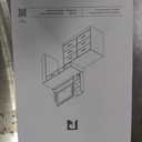 Pamapic 8 Drawers Vanity Desk with Mirror and Lights,Makeup Vanity with Power Outlet, 15 Storage Dresser with Mirror, Adjustable Width, Golden Handles Dressing Table, White