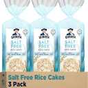 Quaker Large Rice Cakes, Salt Free, 8.53 Ounce (Pack of 3), Best By: 07/20/2026
