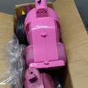 Gymax 6V Kids Bubble Car Electric Ride on Motorcycle w/ Music Button & LED Headlight Pink