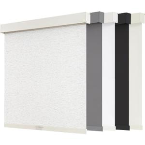 AOSKY Blackout Roller Shades Cordless Blinds for Windows, Free-Stop Shades with Valance, Thermal Insulated Fabric, UV Protection, Blinds for Home and Office (33" W x 72" H, Linen Beige