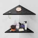 10" Corner Shower Shelves, 2-Pack Matte Black 304 Stainless Steel Shower Shelf with Razor Hole, Rustproof Shower Shelf for Inside Shower, Modern Shelves for Tile Walls, Bathroom Organizer (Black)