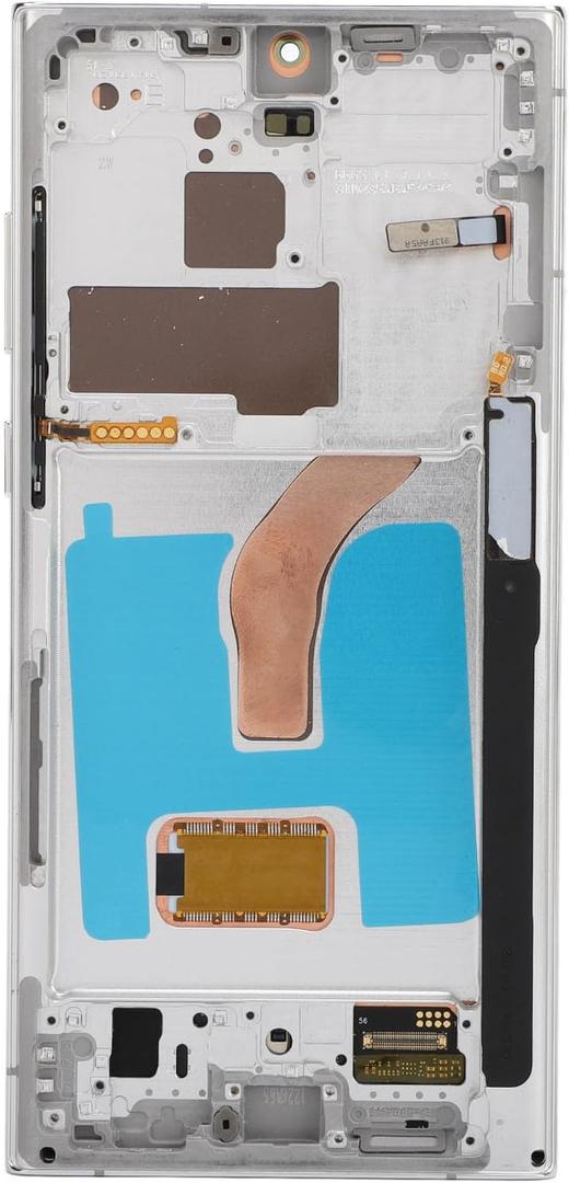 Original for S22 Ultra, OLED LCD Display Touch Screen Digitizer Assembly S22ultra SM S908B LCD Screen Replacement with Frame, 6.7 Inch (Silver)