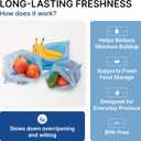 Freshpack 247 Reusable Produce Bags Size S 8 x 10 in, 0.5 Gallon Half Gallon 20 Pack Green Bags for Fruits and Vegetables, Food Storage Bags With Zipper, Helps Keep Produce Fresh, Pantry Meal Prep