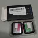 2 Pack Case with Tempered Glass Screen Protector for Apple Watch Series 3/2/1 42mm,JZK Slim Guard Bumper Full Coverage Hard PC Protective Cover HD Ultra-Thin Cover for iWatch 42mm,Carbon Fibre+Black