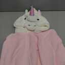 PINNKKU 3D Unicorn Hooded Towel, Ultrasoft & Absorbent Bath Towel for Babies, Infant, Toddler and Kids, Beach Poncho Towels, Gifts for Girl 28" x 55" (Pink)