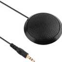 Conference Microphone 3.5mm Desktop Computer Mic for Computer Desktop and Laptop 360 Omnidirectional Condenser Mic for Online Meeting/Class, Skype, Recording, Chatting, Gaming