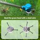 2025 New Steel Wire Grass Trimmer Head: Universal Steel Wire Grass Head Weed Weedeater Eater Blade & Adapter Trimming Replacement Brush 6 Inch Universal Trimmer Replacement Brush Cutter (B,2)