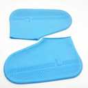 Waterproof Shoe Covers for Kids, Women & Men. Reusable, Anti-Slip, Dustproof & Rainproof Silicone Rubber Overshoes, Rain Footwear Protectors, Outdoor, Cycling, Biking, Walking. Sustainable & BPA Free. (Small (Size 4 - 6), Blue)