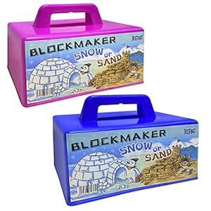 Igloo Fort Block Form Snow Block Maker, Sand Castle Mold, Beach Winter Snow Building Kit Toys for Kids, 2 Pack (Blue & Purple)