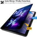Purple Butterflies Pattern Case for iPad Air 13 Inch Case M2 2024,BFDHGQZC 360 Degree Rotating Stand Protective Cover with Auto Sleep/Wake for iPad Air 13 Inch M2 2024