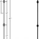Double Knuckle Iron Balusters Contractor Pack of 10, 1/2" x 44" Stair Spindles, Metal Wrought Iron Stair Railing Balusters Satin Black Finish