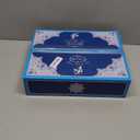 Elegant Blue Floral Porcelain Teacup & Saucer Set – 6 Cups with Matching Saucers