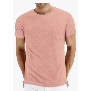 PEGENO Men's Fashion Casual Workwear Pocket Short Sleeve T-Shirt No size