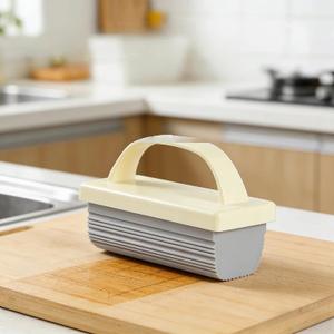 2 x Damp Clean Duster Sponge Wth Ridges with Handle, Wet Duster Reusable Ridged PVA Sponges for Dusting for Cleaning Blinds, Glass, Baseboards, Vents, Railings, Mirrors,Window Track Grooves