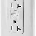 Leviton GFCI Outlet, 20 Amp, Self Test, Non Tamper-Resistant with LED Indicator Light, Protection from Electric Shock and Electrocution, GFNT2-W, White