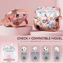 Inesore Pink for AirPods Pro 3 Case 2025 with Lock, for Women Girly Floral Cute Case Compatible with Apple Airpods Pro 3rd Generation Cover, with Phone Stand,Keychain & Cleaner Kit -Pink Flower