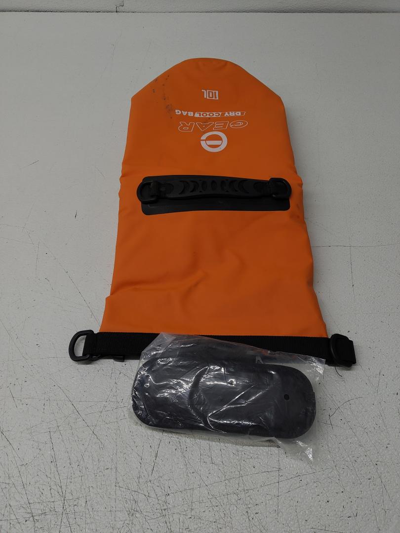 Enthusiast Gear Insulated Dry Bag Floating Cooler – 10L / 15L / 25L Roll Top, Leak Proof, Waterproof, Collapsible, with Padded Shoulder Strap - Perfect for Kayaking Fishing Beach (Orange, 10 Liter)