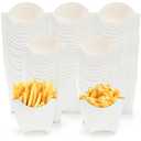 Lyellfe 250 Pack French Fry Holder, Disposable To Go French Fry Container Box, 4 Oz Stackable White Kraft Paper Charcuterie Cups for Fries, Onion Rings, Popcorn, Take Out, Party, Grease Resistant
