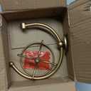 Hand Towel Holder with Vintage Candle Holder for Wall, Towel Hook for Bathroom Wall, Rustic Towel Ring with Elegent Candle Holder, Sturdy Wall Mounted Hanger for Bathroom (Antique)