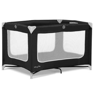 Dream On Me Zodiak Portable Playard, Compact for Travel, Carry Bag, Black
Removable 1" Mattress Pad, Mesh Sides, Quick Fold, 30 Lb Limit - ASTM Tested for Infants & Toddlers, Indoor & Outdoor Use