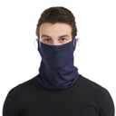 Faraday Gaiter with Silver Lining Fabric, 5G, RF Shielding WiFi Protection, Effective E/M*F Protection Hat. Head Neck Covering. (BLUE)