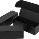 Black Shippping Boxes 12x4x4 Inches 25 Pack Corrugated Cardboard Mailing Box for Small Business, Tab Locking Literature Mailer Packaging Supplies for Packing Gifts Craft Wines Flowers