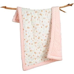 Toddler Comforter 47x59 Inch, Lightweight Down Alternative Quilted Blanket for Crib & Toddler Bed, Soft Minky Dots Baby Quilt, Machine Washable Year-Round Bedding