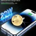 3 x USB C Charger Block 20W, Creative Ball Type C Wall Charger Fast Charging Power Adapter for iPhone 17/17 Air/17 Pro/17 Pro Max/16/16 Pro/16 Pro Max/16 Plus/15 Series, Galaxy, iPad, Airpods, More