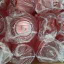 Lueumxc 40 Pack Plastic Ribbed Wine Glasses, 14Oz Origami Disposable Wine Glasses Unbreakable Clear Plastic Cocktail Glasses Recyclable Shatterproof Reusable Wine Cups (14oz-red-40pack)