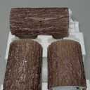 NICEME LED Pine Bark Flameless Candles Set of 3 Real Wax Battery Operated Candles Flickering Teardrop Wick Electric Decorative Pillar Bark Candles with Remote Timer, D3 x H4 5" 6"