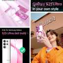 Meifigno Case Designed for Samsung Galaxy S25 Ultra 6.9 inch, [Compatible with MagSafe] [2X HD Screen Protectors] [Glitter Card & Wrist Strap] Full Lens Protection Case for Galaxy S25 Ultra, Hot Pink