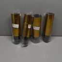 supernal 100pcs Christmas Gold and Black Plastic Cups 10oz Gold Rimmed Elegant Black Party Cups Heavy Duty Fancy Wedding Drinking Tumblers Plastic Cup for Party